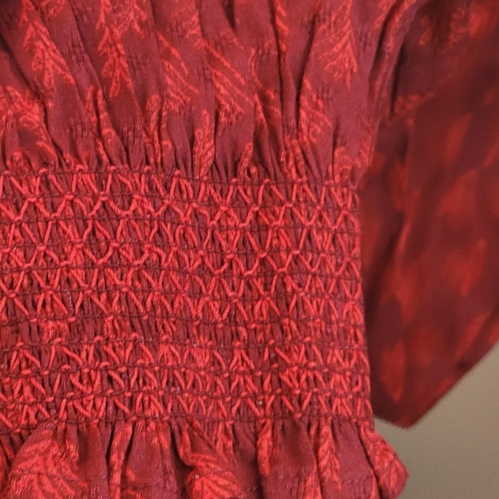 Universal Thread Burgundy Smocked Dress NWT - Picture 4 of 7